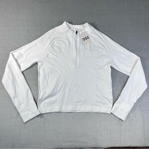 NWT DSG Momentum Seamless Cropped 1/4 Zip Top Women’s White